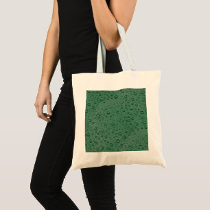 Green water droplets tote bag
