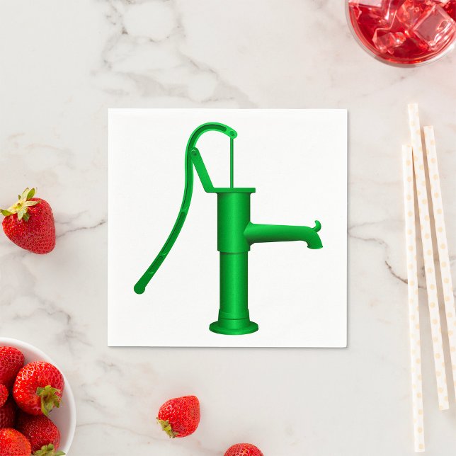 Green Water Pump Paper Napkins (Creator Uploaded)