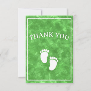 Green Watercolor Baby Shower Rectangle Template 