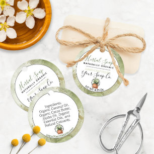 Green Watercolor Bath and Body Hang Tags 🧼