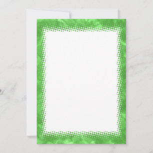Green Watercolor Border Blank Custom Text  Invitation