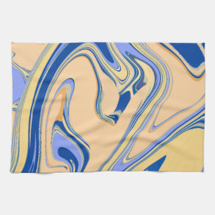 Green watercolor colourful glitter sparkle pattern tea towel