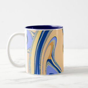 Green watercolor colourful glitter sparkle pattern Two-Tone coffee mug