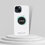 Green Watercolor Custom Business Company Logo Text iPhone 13 Case<br><div class="desc">Promote your business with this cool iPhone case,  featuring green watercolor,  custom logo & text. Easily add your details by clicking on the "personalise" option.</div>