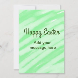 Green watercolor happy Easter add message pastel t Invitation