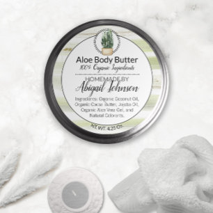 Green Watercolor Homemade Scrub/Body Butter Label