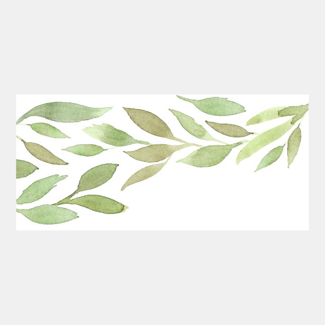 Green Watercolor Leaves (Front)