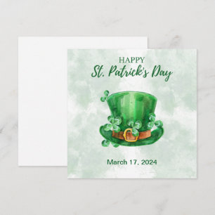 Green Watercolor St. Patrick's Day Holiday Card