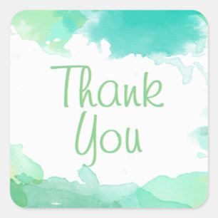 Green Watercolor Sticker