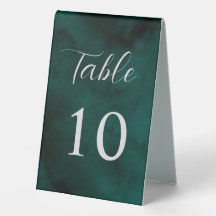 Green Watercolor Table Tent Sign