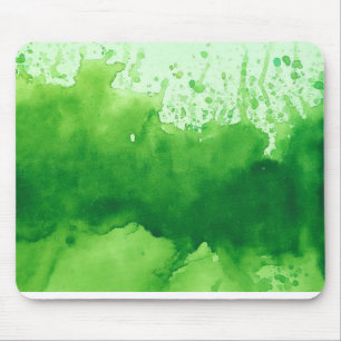 green watercolor texture background; hand painted mouse mat