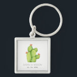 GREEN WATERCOLOUR DESERT CACTUS SAVE THE DATE GIFT KEY RING<br><div class="desc">If you need any further customisation or any other matching items,  please feel free to contact me at info@yellowfebstudio.com</div>