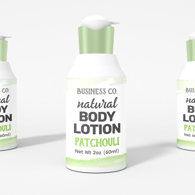 Green Watercolour Wraparound Product Label (Creator Uploaded)