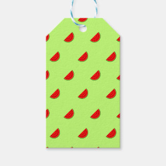 Green Watermelon Slice Watercolor Art Gift Tags