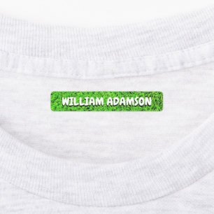 Green Waterproof Iron On Name Labels For Clothes