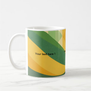 Green Wave Abstract personalizable  Coffee Mug