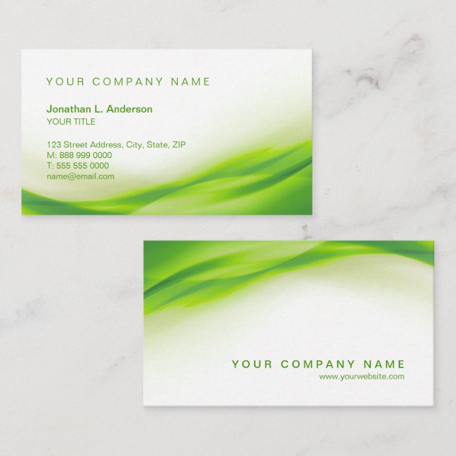 Green Wave business card (Front/Back)