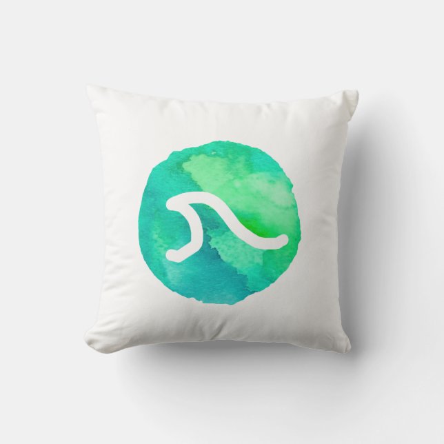 Green Wave Cushion (Front)