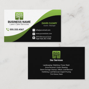 Green Wave Professional Tree Lawn Care Business Card