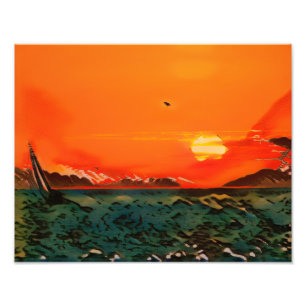Green Waves Photo Print