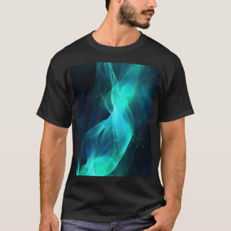 Green waving lines with dots T-Shirt
