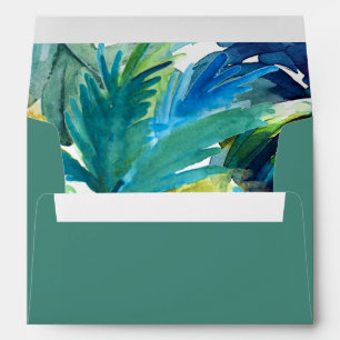 Green Wedding Envelopes Bold Tropical Interior