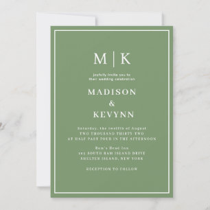 Green  Wedding Invitation