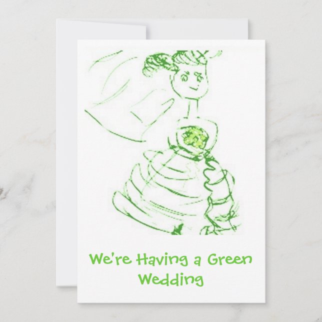 Green Wedding Invite (Front)