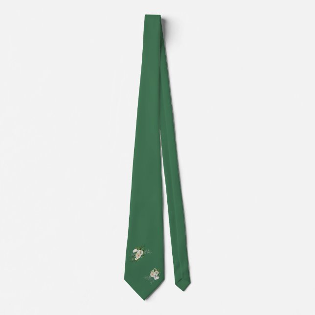 Green Wedding Neck Tie For Groom (Front)