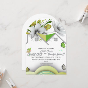 Green Wedding Save the date Template, wedding, We Invitation