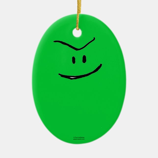 Green Weenii Christmas Ornament (Front)