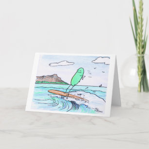 Green Weenii "Green Hawaii" Greeting Card