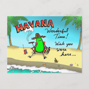 Green Weenii "Havana Wonderful Time" Postcard