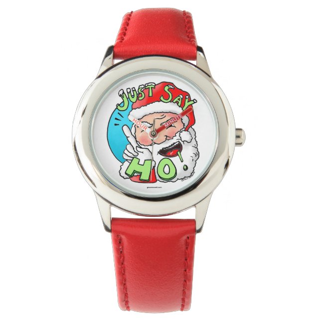 Green Weenii "Just Say HO!" Kid's Wristwatch (Front)