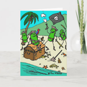 Green Weenii "Pirate Party" Greeting Card