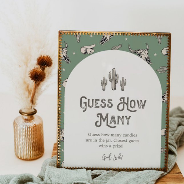 Green Western Guess How Many Sign (Creator Uploaded)