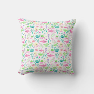 Green Whale Octopus Ocean Beach Water Baby Kids Cushion