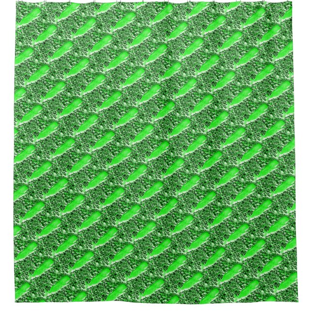 green whale pod design shower curtain (Front)