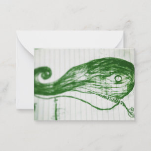 green whale yaei abstract art design  card