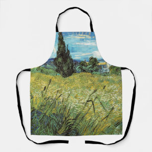 Green Wheat Field Vincent van Gogh Apron