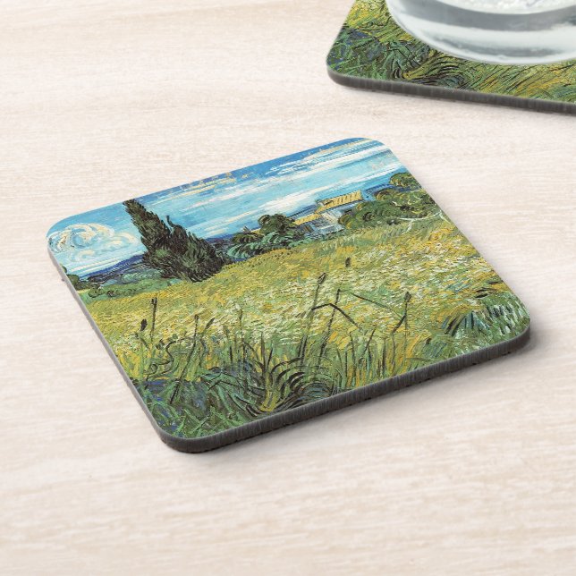 Green Wheat Field  Vincent van Gogh  Coaster (Left Side)