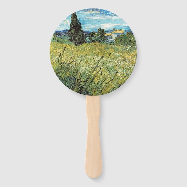Green Wheat Field  Vincent van Gogh     Hand Fan (Front)