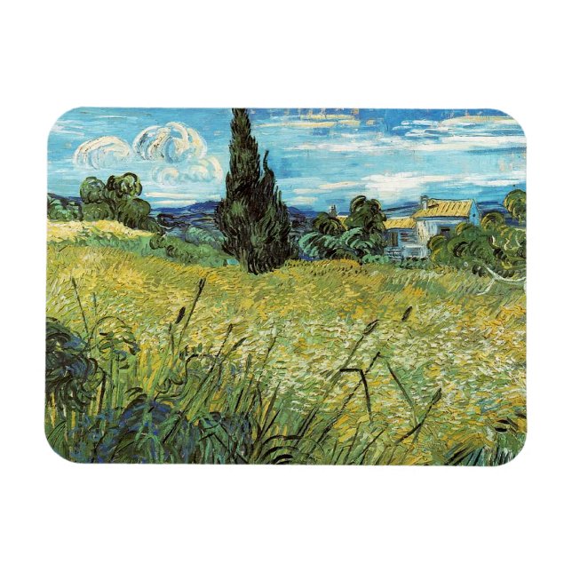 Green Wheat Field  Vincent van Gogh  Magnet (Horizontal)