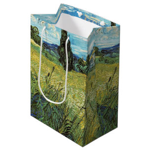Green Wheat Field  Vincent van Gogh   Medium Gift Bag