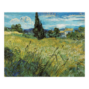 Green Wheat Field Vincent van Gogh Poster