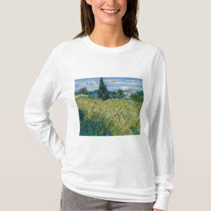 Green Wheat Field with Cypress 1889 by Vincent van T-Shirt