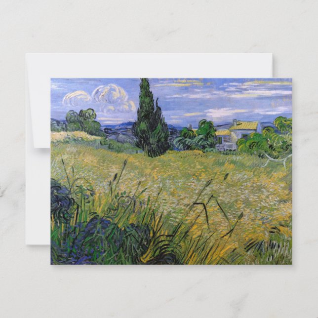 Green Wheat Field with Cypress by Vincent van Gogh (Front)