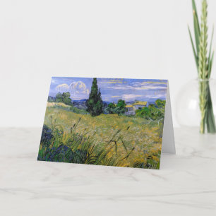 Green Wheat Field with Cypress by Vincent van Gogh Card