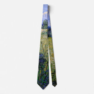 Green Wheat Field with Cypress by Vincent van Gogh Tie
