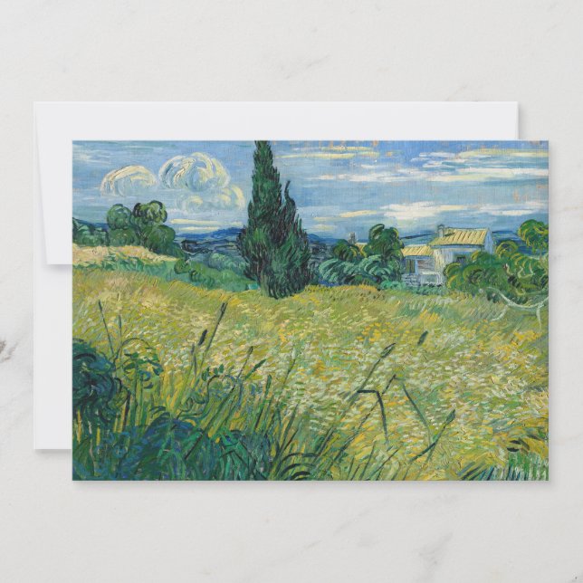 Green Wheat Field with Cypress | Vincent van Gogh (Front)